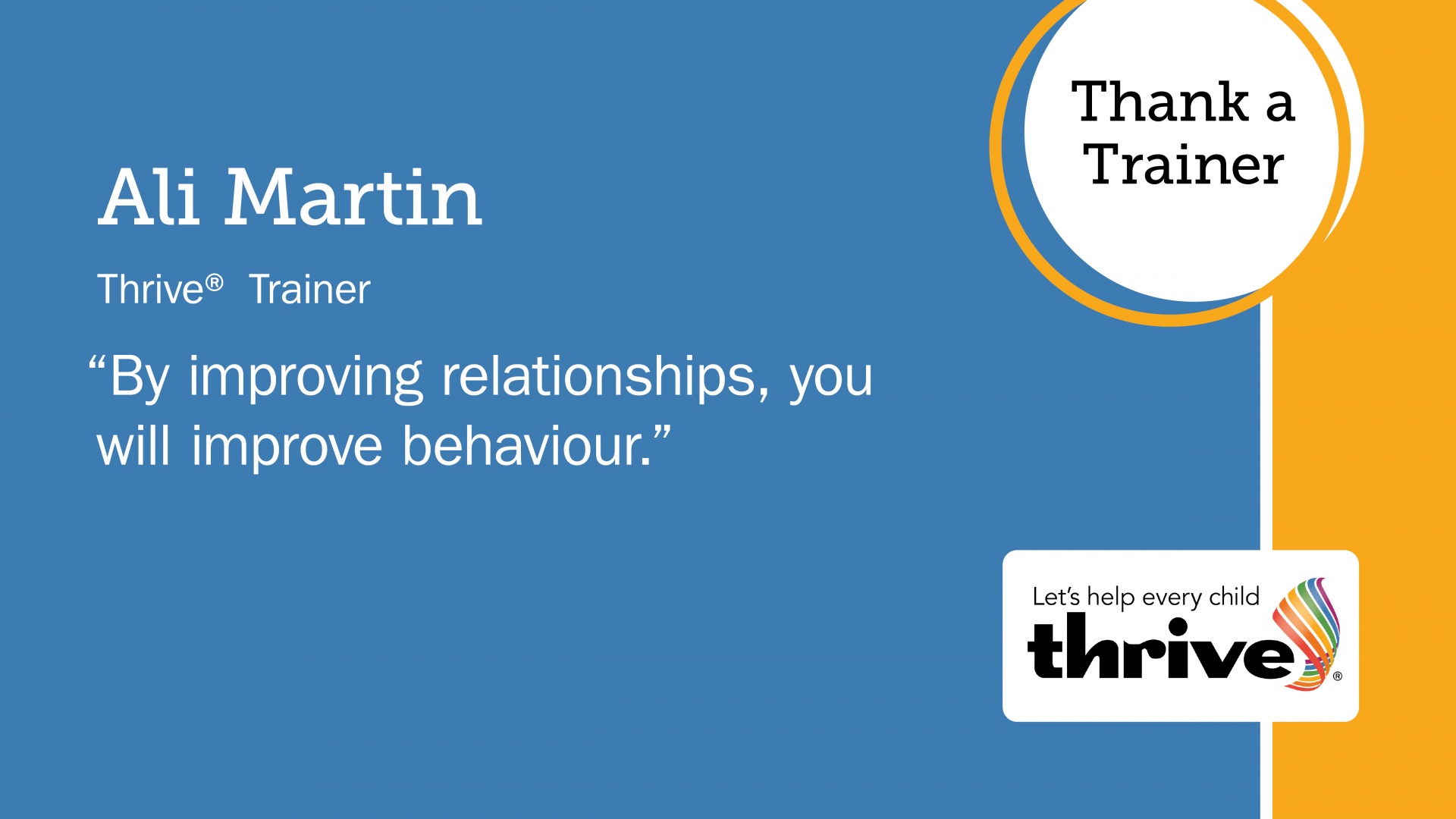 Thrive Trainer Ali Martin